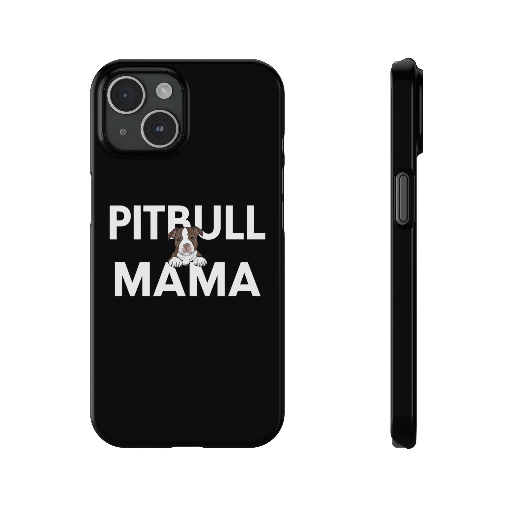 Premium Pitbull Mama 3 iPhone Case | Pitbull Gifts Slim Phone Cases Secondary image