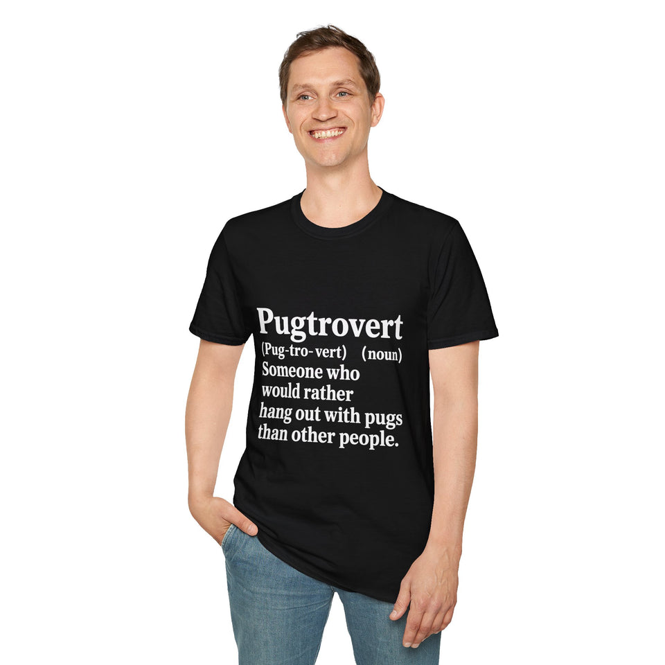 Pugtrovert Funny Pug Owner Lover T-shirt, Pug Mama Tee, Pug Mom Shirt, Pug Dad Gift, Pug Owner Shirt