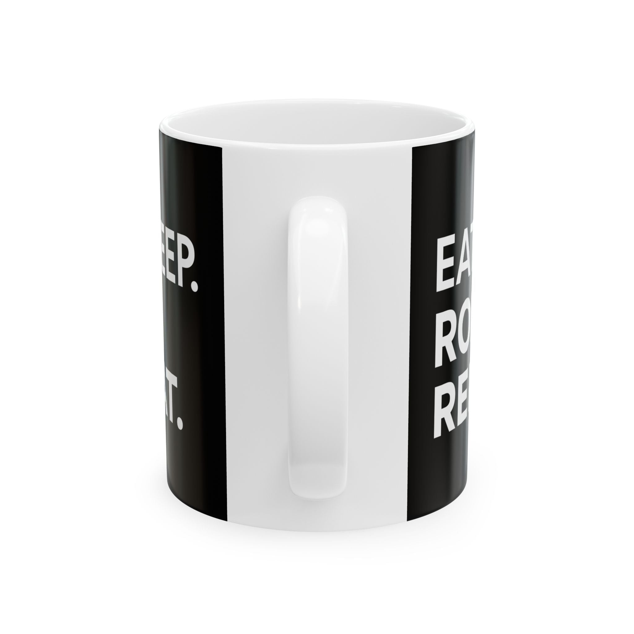 Brazilian Jiu Jitsu Eat Sleep Roll BJJ Ceramic Mug | Brazilian Jiu Jitsu Gifts (11oz)
