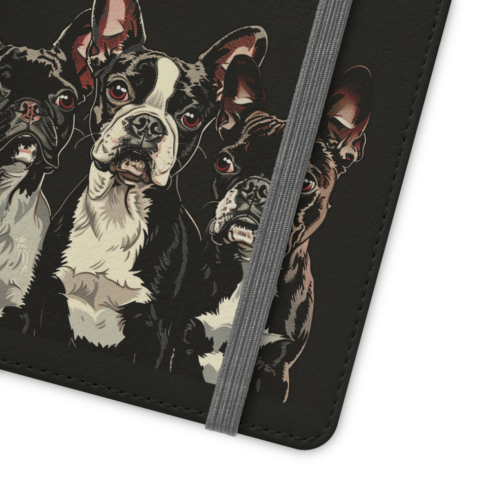 Boston Terrier Phone Case | Boston Terrier Wallet Phone Case | IPhone & Samsung Galaxy Boston Terrier Flip Cases
