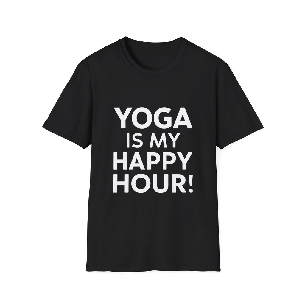 Yoga Is My Happy Hour Yoga Shirt | Yoga Gift | Unisex Yoga T Shirt