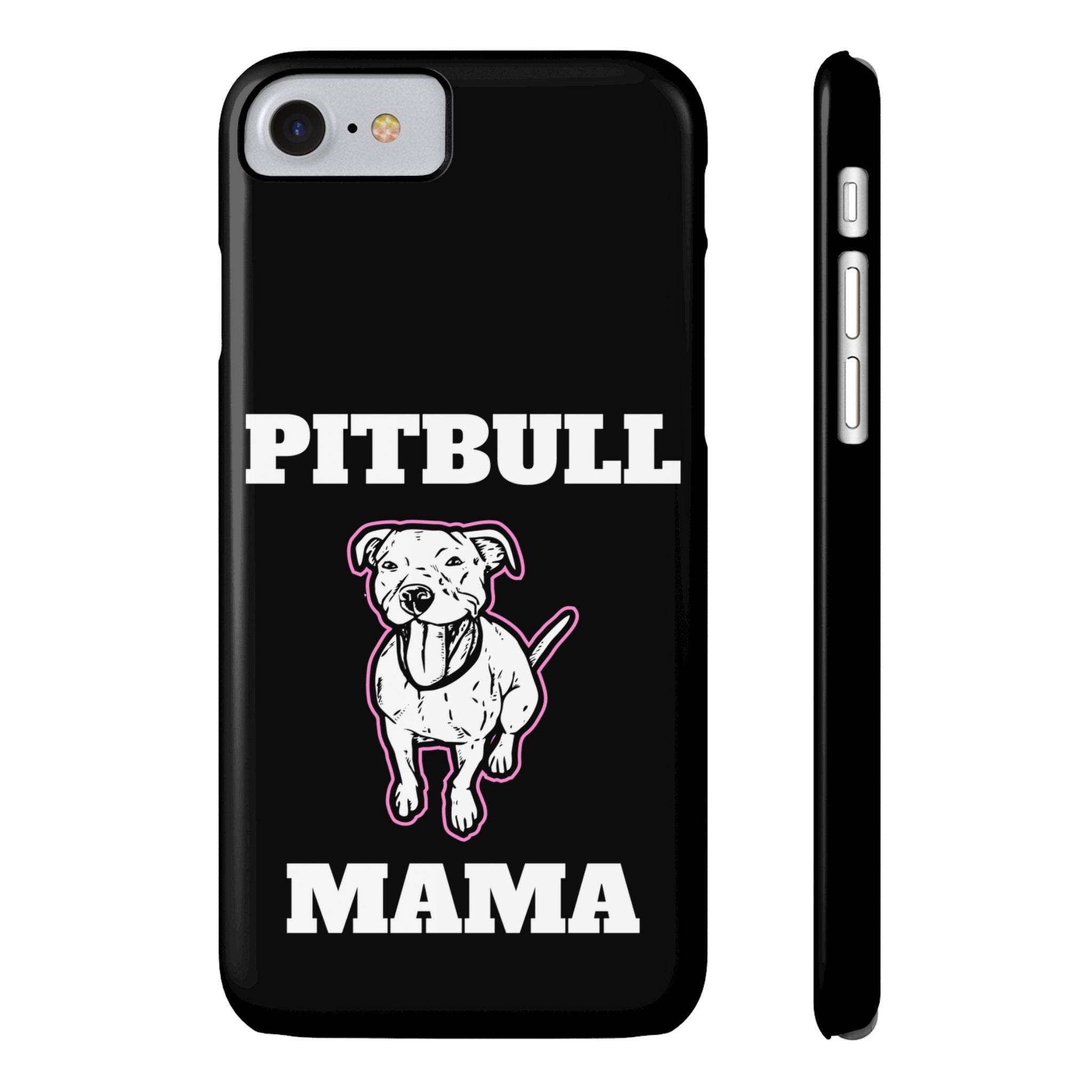 Premium Pitbull Mama 2 iPhone Case | Pitbull Gifts Slim Phone Cases