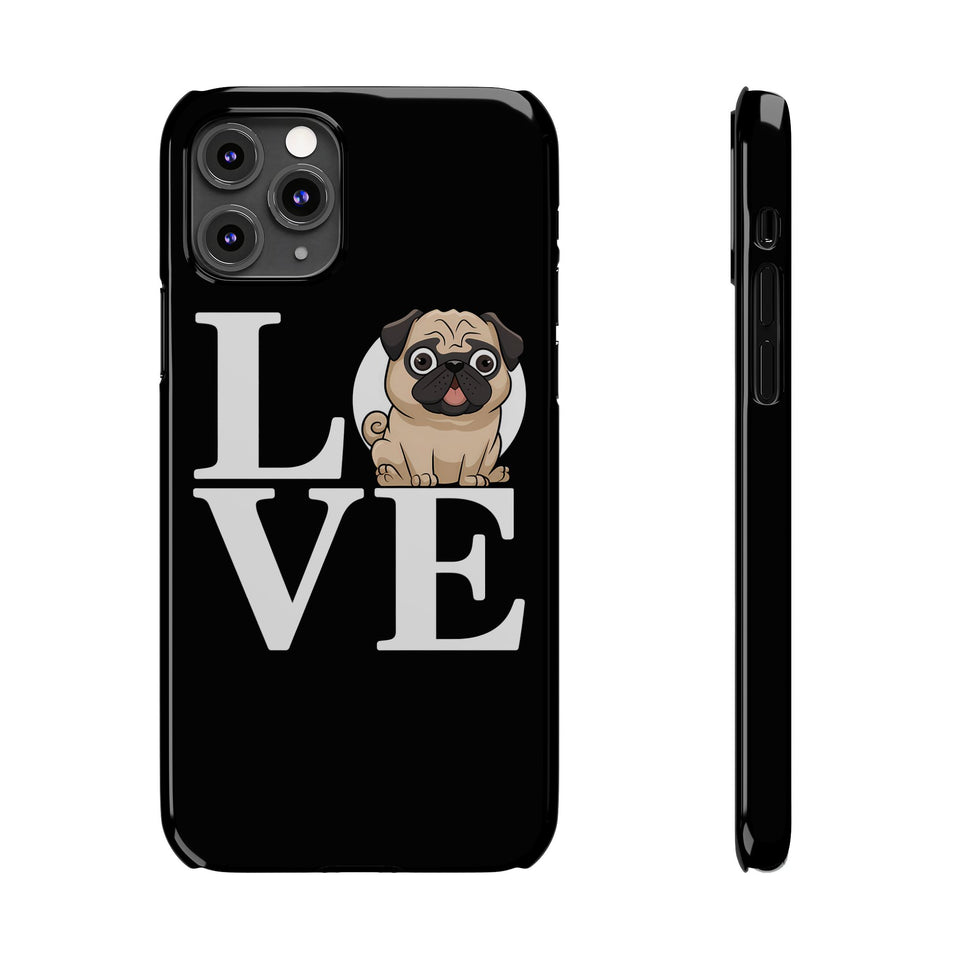 Love Pugs Slim iPhone Case | Cute Pug iPhone Case