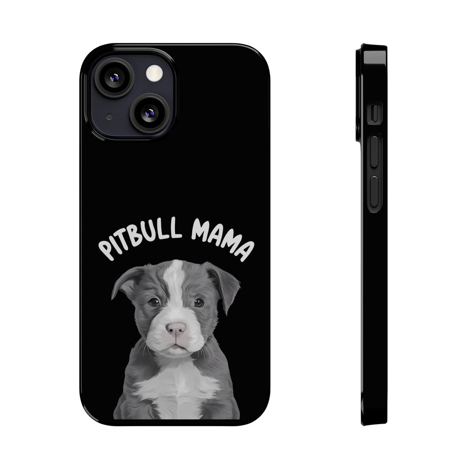 Premium Pitbull Mama iPhone Case | Pitbull Gifts Slim Phone Cases