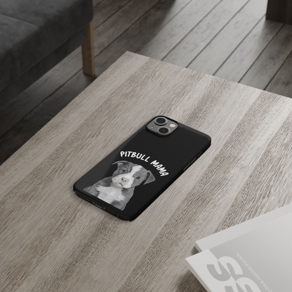 Premium Pitbull Mama iPhone Case | Pitbull Gifts Slim Phone Cases