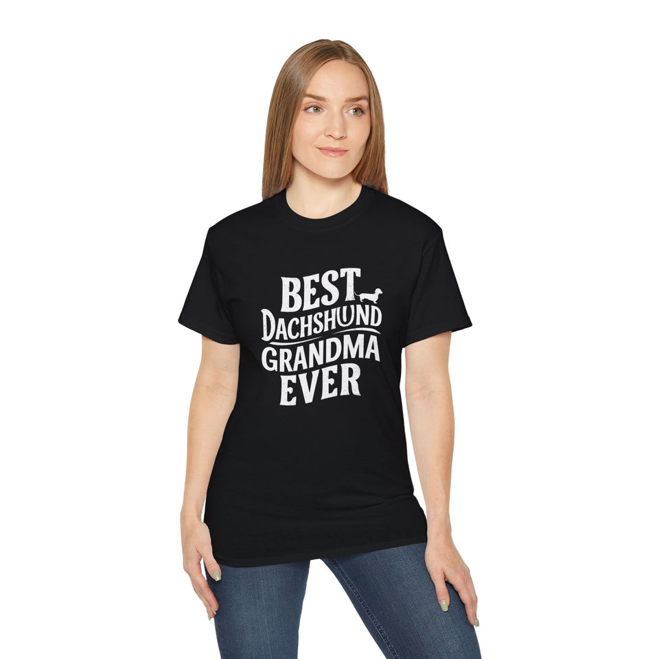 Best Dachshund Grandma Shirt | Grandmother Dachshund Gift | Dachshund Merchandise | Weiner Dog Gifts | Dachshund Presents Unisex Weiner Dog Shirts