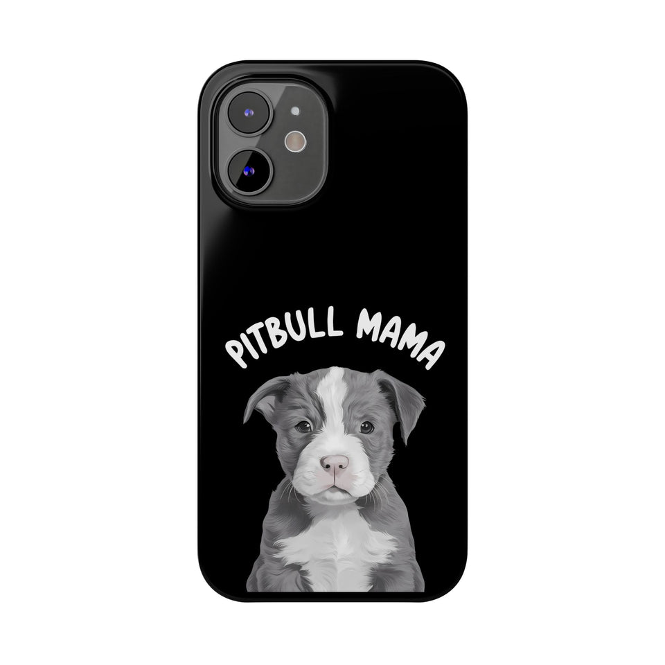 Premium Pitbull Mama iPhone Case | Pitbull Gifts Slim Phone Cases