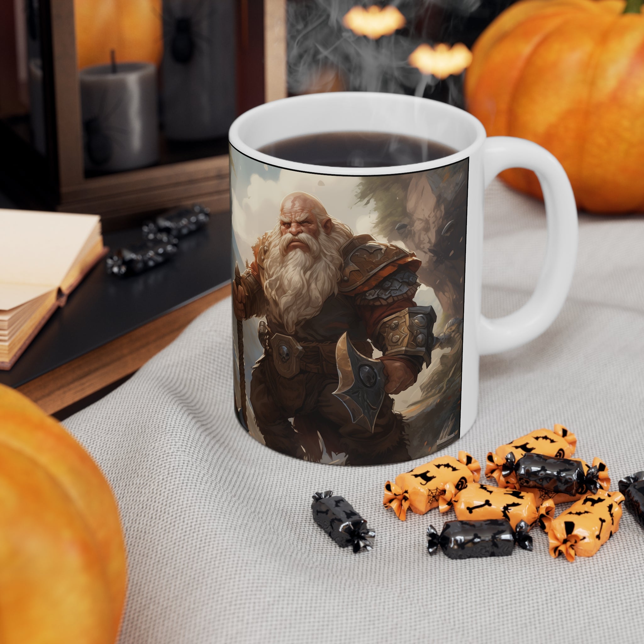 Fantasy RPG Dwarf Mug | Fantasy Roleplaying Game Gift | Fantasy Dwarf Mug 11oz, gifts for dungeon masters, 