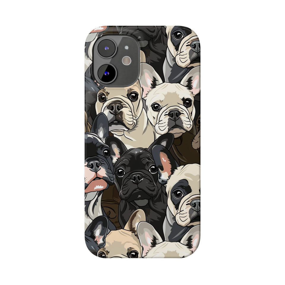 Premium French Bulldogs iPhone Case | Cute Frenchie Gifts Slim Phone Cases
