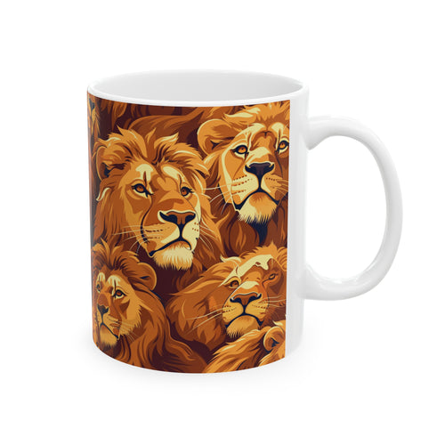 Lion Mug 2 | Lion Gifts | Lion Presents | Pride of Lions Ceramic Mug 11oz
