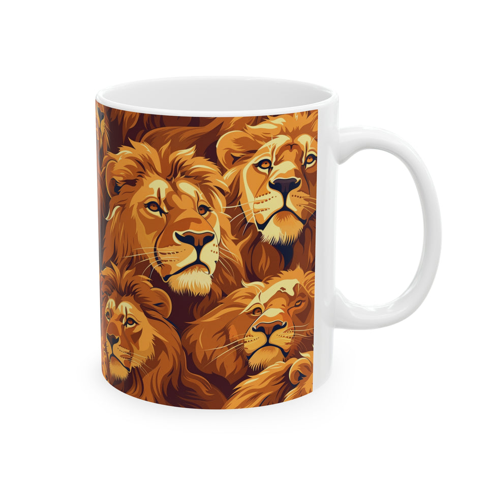 Lion Mug 2 | Lion Gifts | Lion Presents | Pride of Lions Ceramic Mug 11oz