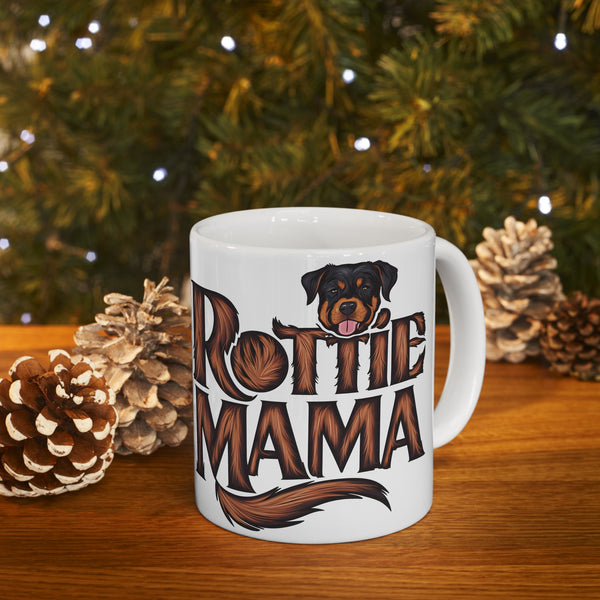 Rottie Mama Rottweiler Mug 2 | Rottweiler Gifts | Gifts For Rottweiler Ceramic Mug 11oz