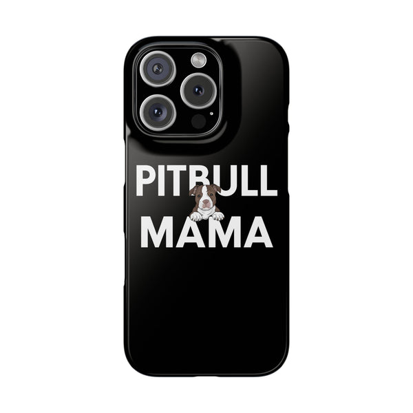 Premium Pitbull Mama 3 iPhone Case | Pitbull Gifts Slim Phone Cases