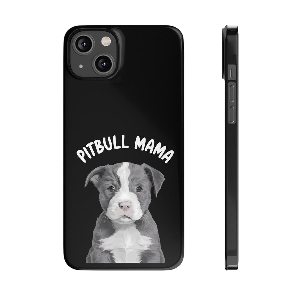 Premium Pitbull Mama iPhone Case | Pitbull Gifts Slim Phone Cases