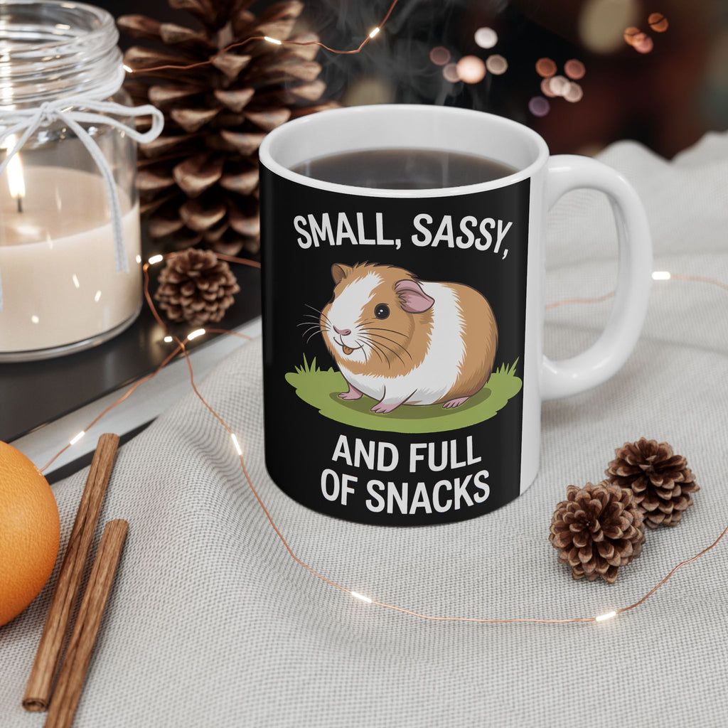 Guinea Pig Mug - Small, Sassy, and Full of Snacks Cute Guinea Pig Mug