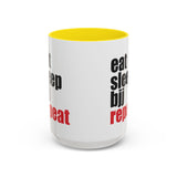 Brazilian Jiu Jitsu Eat Sleep BJJ Repeat | BJJ Accent Coffee Mug Brazilian Jiu Jitsu Eat Sleep BJJ Repeat | BJJ Accent Coffee Mug