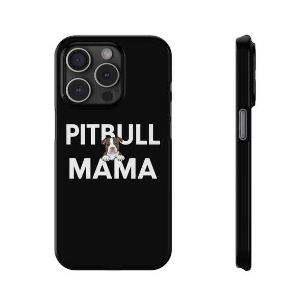 Premium Pitbull Mama 3 iPhone Case | Pitbull Gifts Slim Phone Cases