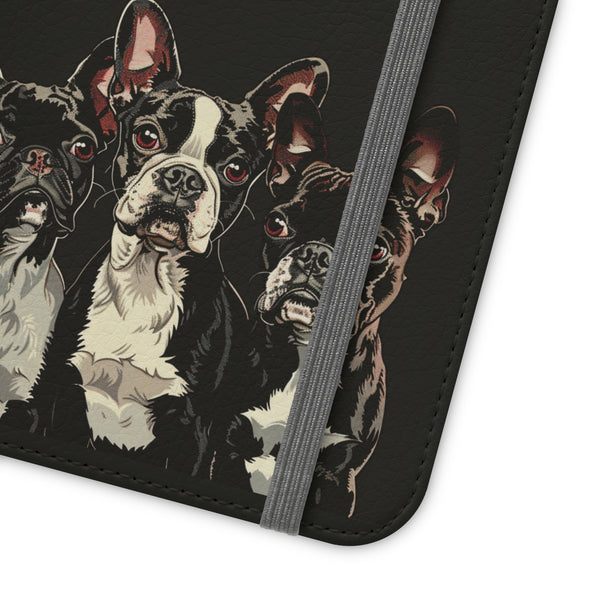 Boston Terrier Phone Case | Boston Terrier Wallet Phone Case | IPhone & Samsung Galaxy Boston Terrier Flip Cases