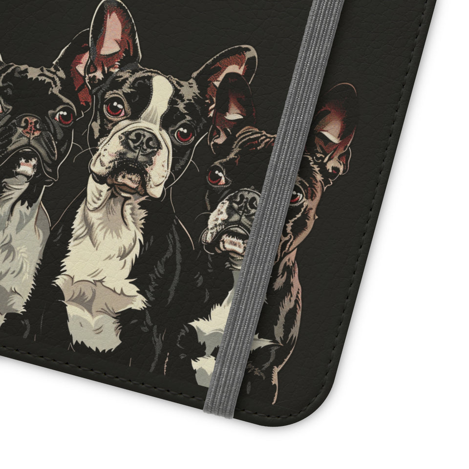 Boston Terrier Phone Case | Boston Terrier Wallet Phone Case | IPhone & Samsung Galaxy Boston Terrier Flip Cases
