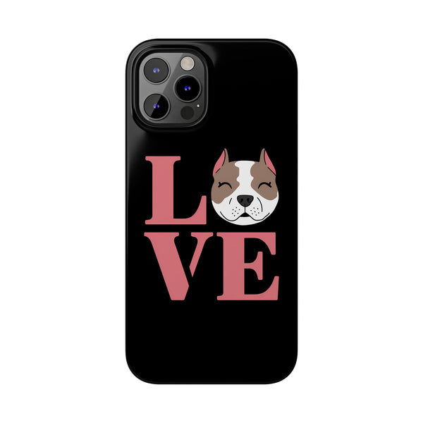 Premium Love Pitbulls iPhone Case | Pitbull Gifts Slim Phone Cases