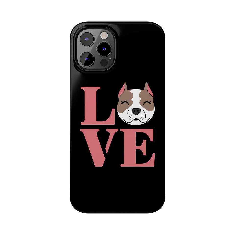 Premium Love Pitbulls iPhone Case | Pitbull Gifts Slim Phone Cases