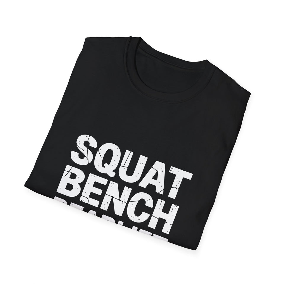 Gym Workout T-Shirt 2 - Squat Bench Deadlift Repeat Shirt