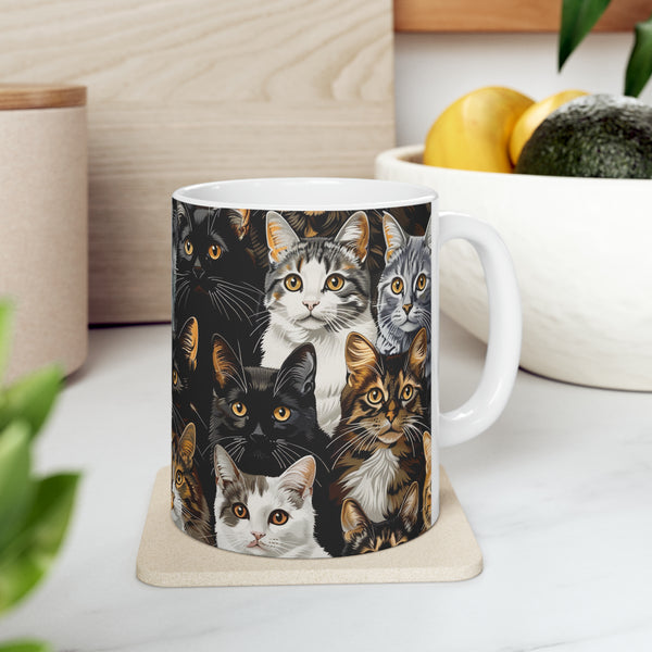 Cute Cats Mug | Cat Coffee Mug | Cute Cat Gift | Funny Cat Presents | Cat Mug 1 11oz