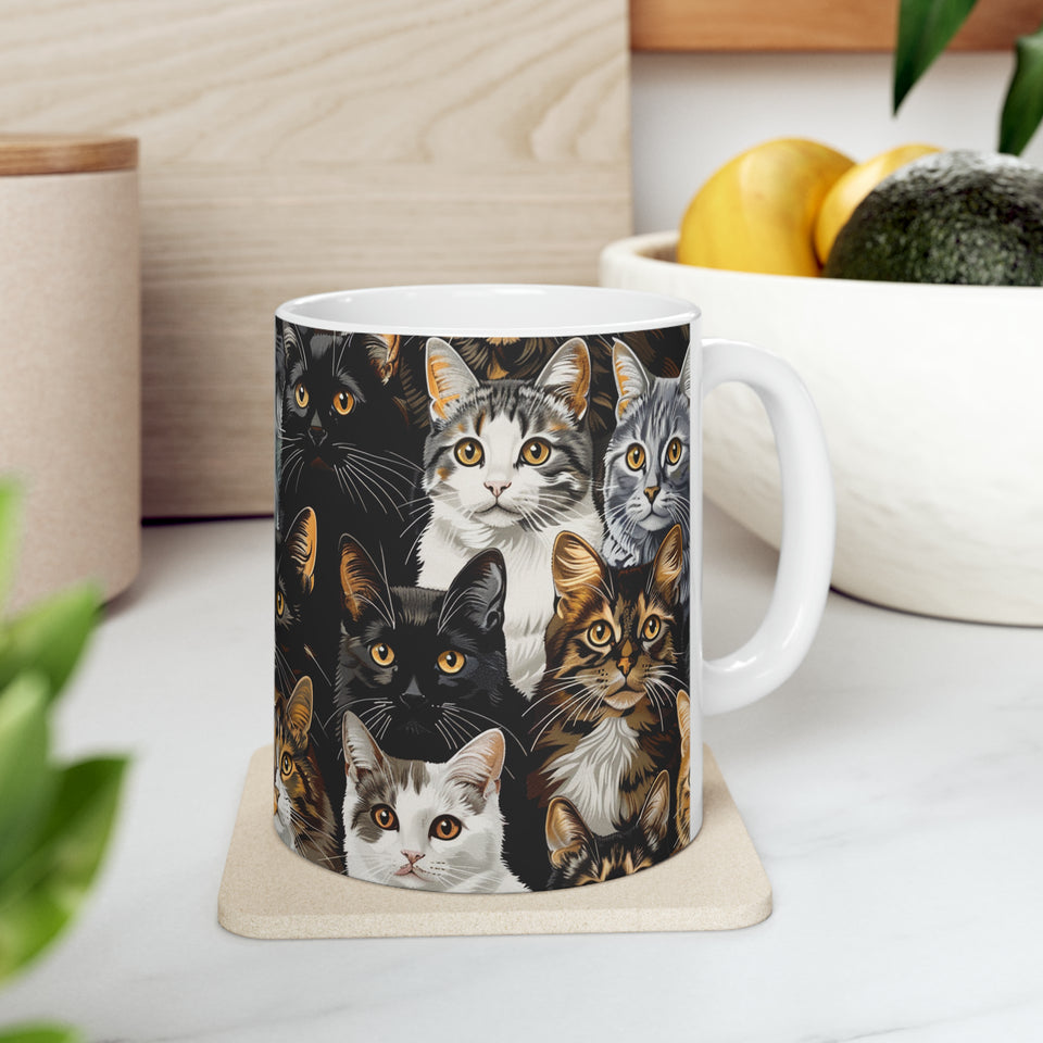 Cute Cats Mug | Cat Coffee Mug | Cute Cat Gift | Funny Cat Presents | Cat Mug 1 11oz