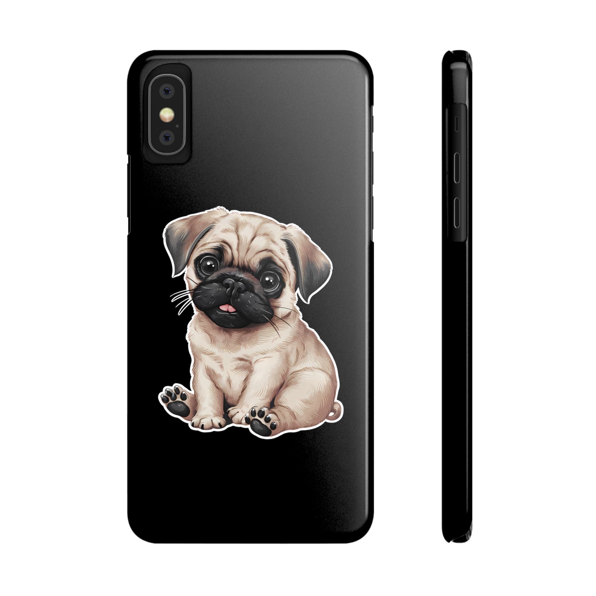 Premium Pug Puppy iPhone Case | Cute Pug Gifts Slim Phone Cases