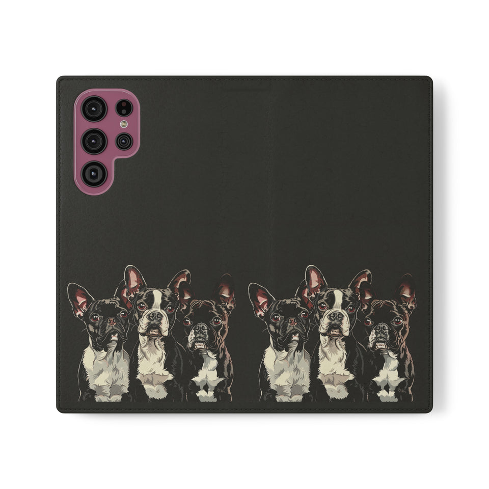 Boston Terrier Phone Case | Boston Terrier Wallet Phone Case | IPhone & Samsung Galaxy Boston Terrier Flip Cases