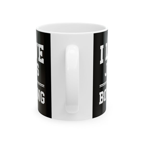 I Love Jesus And Bowling Ceramic Mug | Love Faith In Jesus Gifts (11oz)