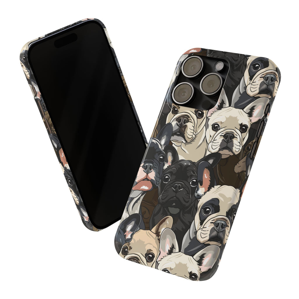 Premium French Bulldogs iPhone Case | Cute Frenchie Gifts Slim Phone Cases