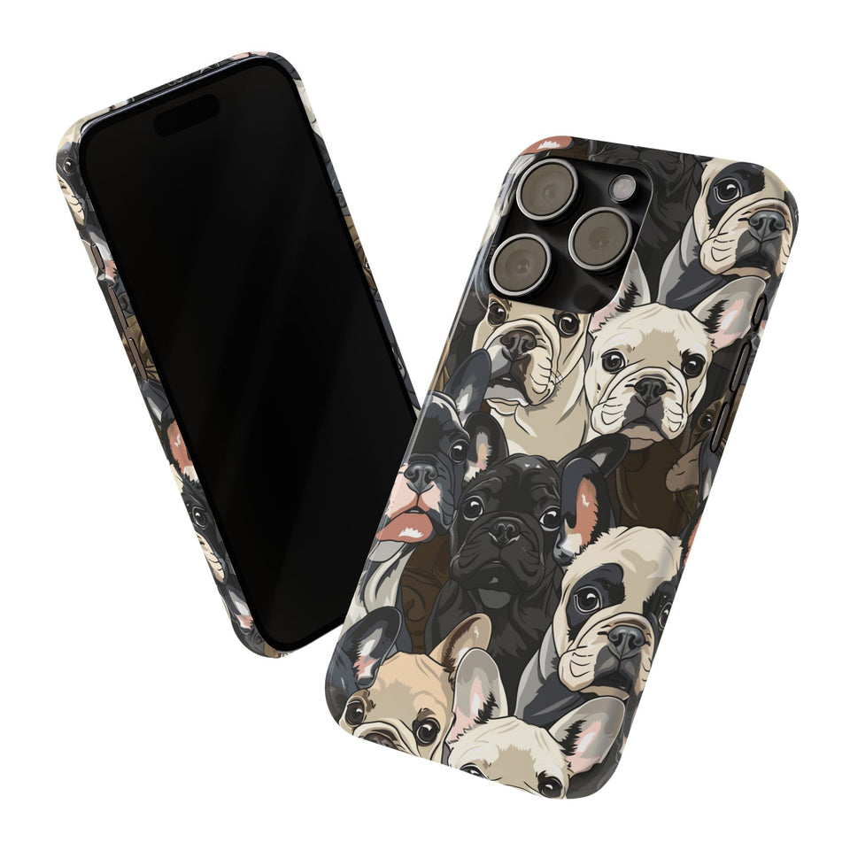 Premium French Bulldogs iPhone Case | Cute Frenchie Gifts Slim Phone Cases