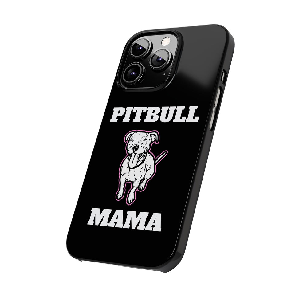 Premium Pitbull Mama 2 iPhone Case | Pitbull Gifts Slim Phone Cases