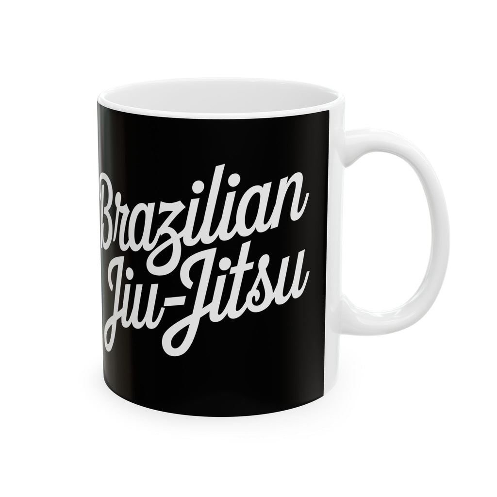Brazilian Jiu Jitsu Cursive 2 BJJ Ceramic Mug | Brazilian Jiu Jitsu Gifts (11oz)