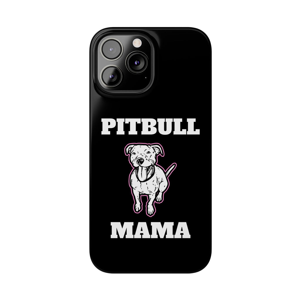 Premium Pitbull Mama 2 iPhone Case | Pitbull Gifts Slim Phone Cases