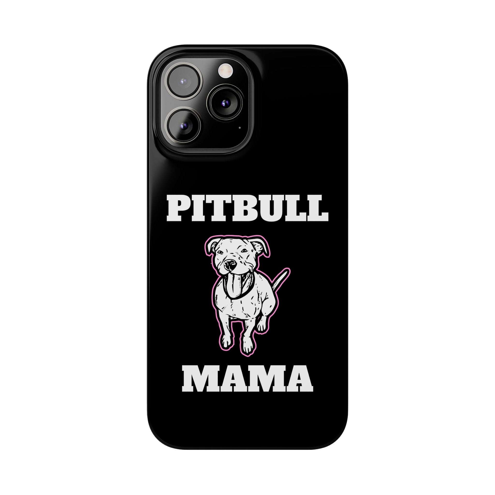 Premium Pitbull Mama 2 iPhone Case | Pitbull Gifts Slim Phone Cases