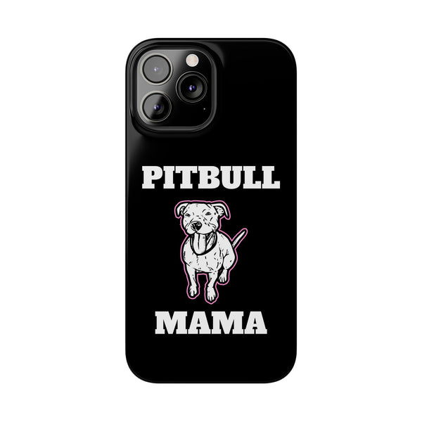 Premium Pitbull Mama 2 iPhone Case | Pitbull Gifts Slim Phone Cases