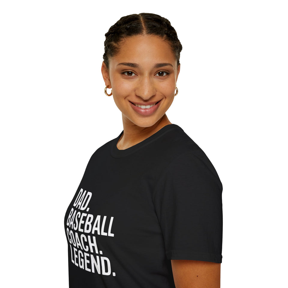 Dad Baseball Coach Legend Gift T-Shirt