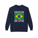 Brazilian Jiu Jitsu Flag 2 BJJ Unisex Midweight Softstyle Fleece Crewneck Sweatshirt Brazilian Jiu Jitsu Flag 2 BJJ Unisex Midweight Softstyle Fleece Crewneck Sweatshirt