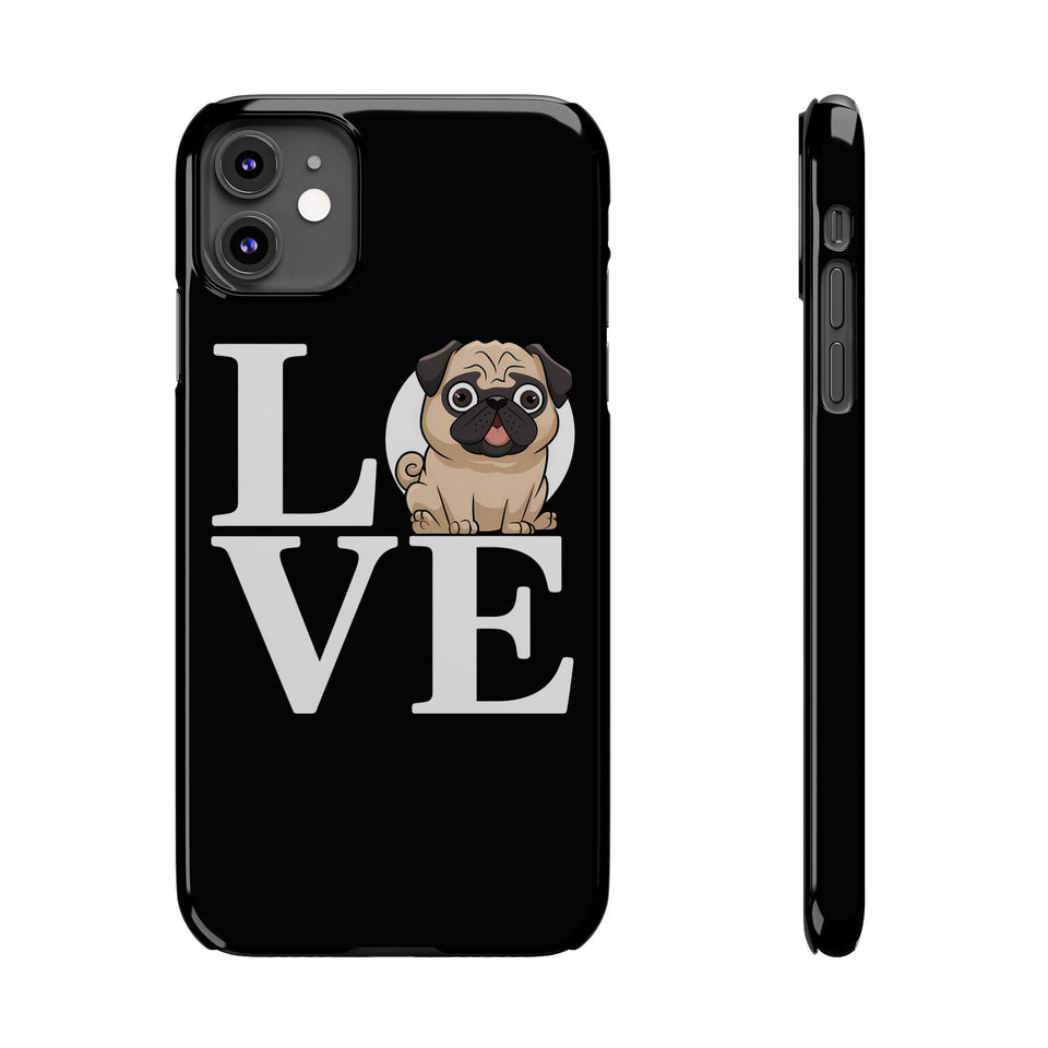 Love Pugs Slim iPhone Case | Cute Pug iPhone Case