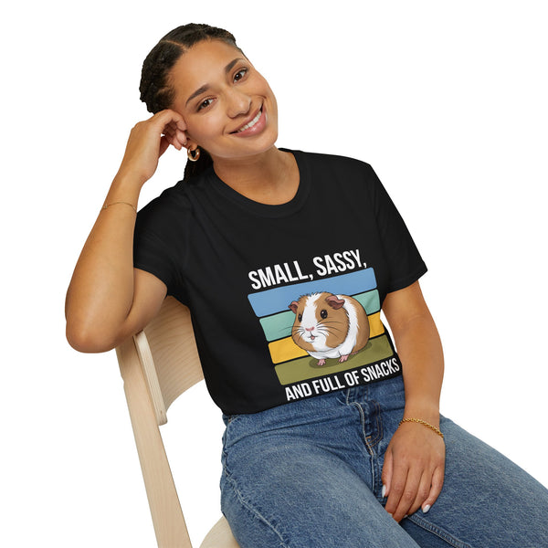 Guinea Pig T-Shirt - Small, Sassy, and Full of Snacks Cute Shirt 2