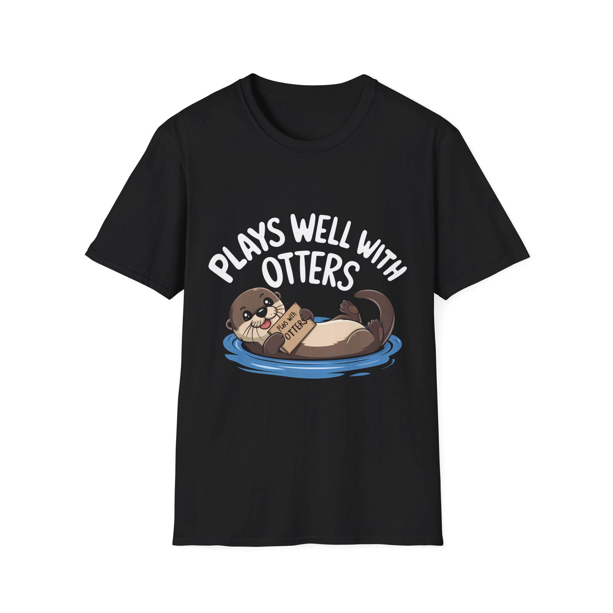 Plays Well With Otters Shirt | Otter Gift | Unisex Otter Present T Shirt Secondary image