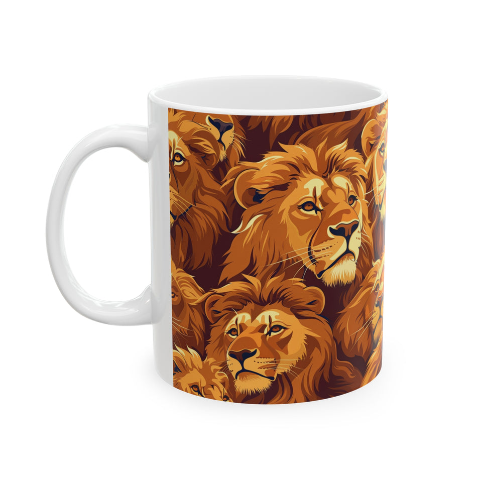 Lion Mug 2 | Lion Gifts | Lion Presents | Pride of Lions Ceramic Mug 11oz