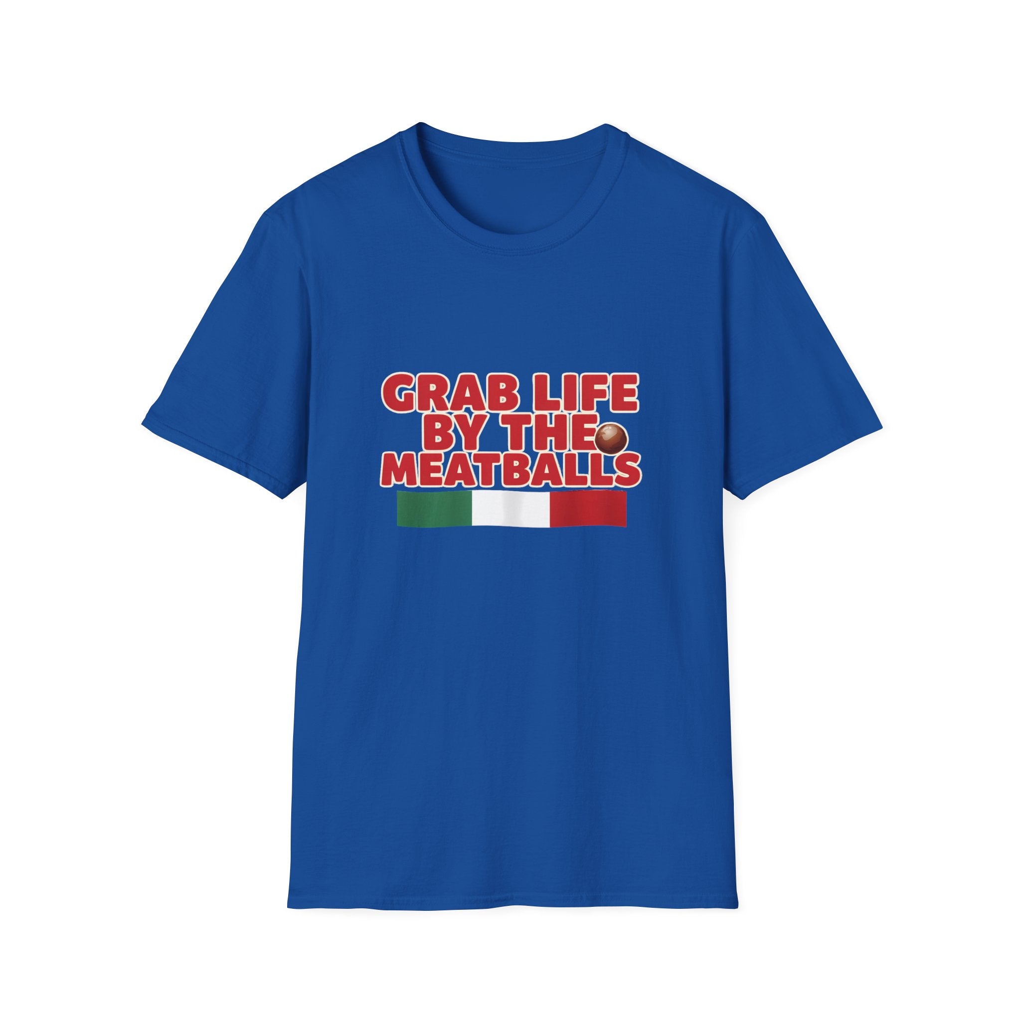Grab Life By The Meatballs Funny Italian T-Shirt Secondary image