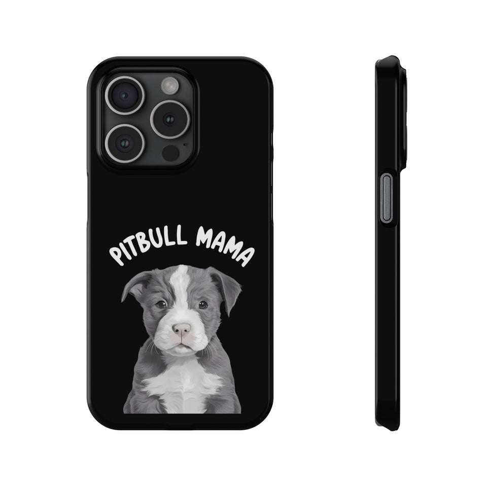 Premium Pitbull Mama iPhone Case | Pitbull Gifts Slim Phone Cases