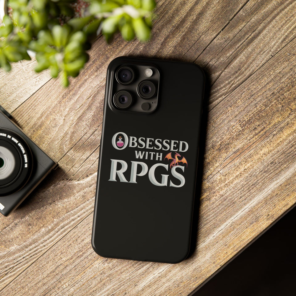 Premium Obsessed With RPGs iPhone Case | Fantasy Role Playing Game Slim Phone Cases