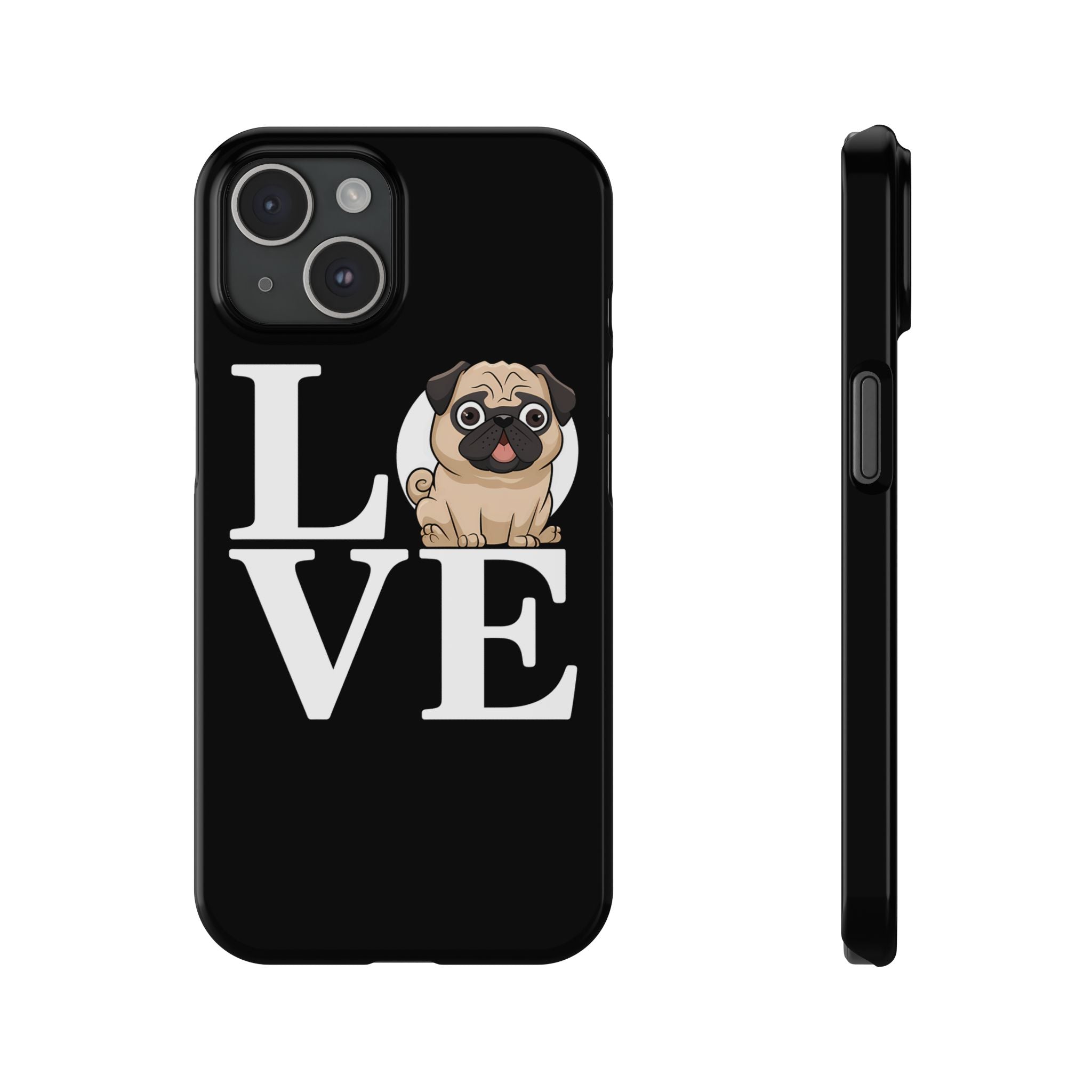 Love Pugs Slim iPhone Case | Cute Pug iPhone Case