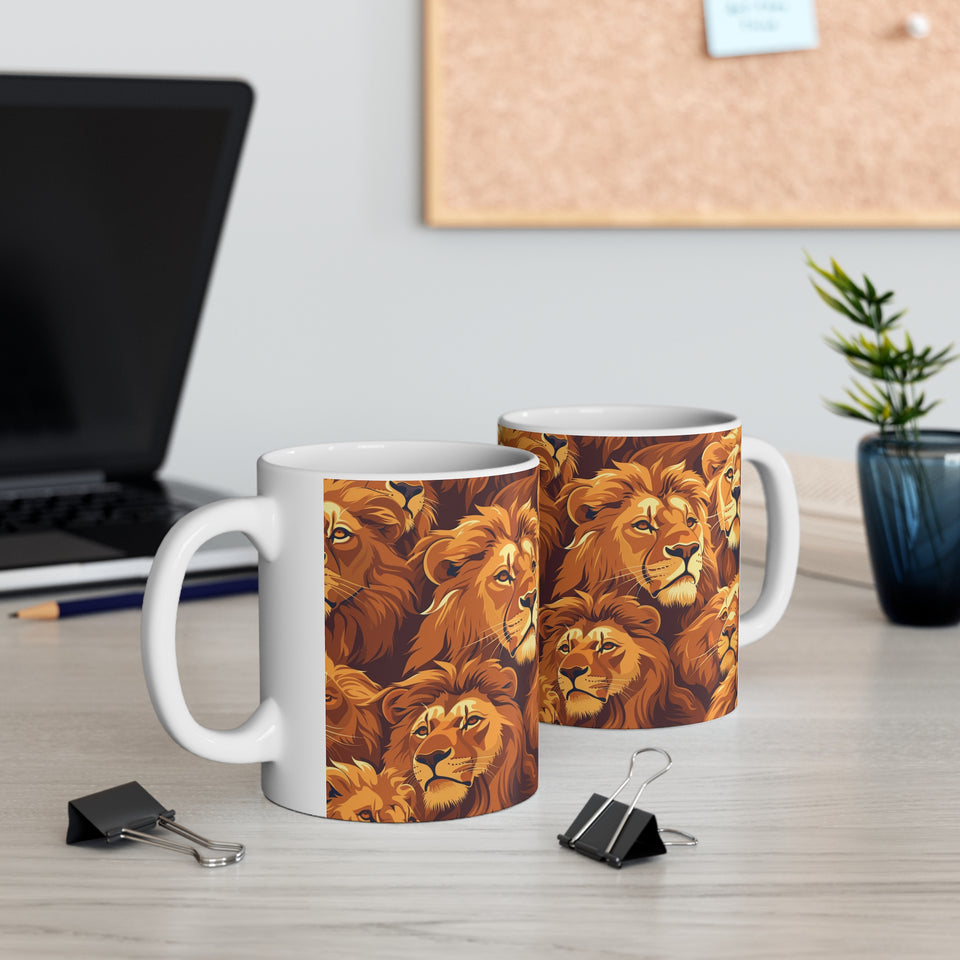 Lion Mug 2 | Lion Gifts | Lion Presents | Pride of Lions Ceramic Mug 11oz