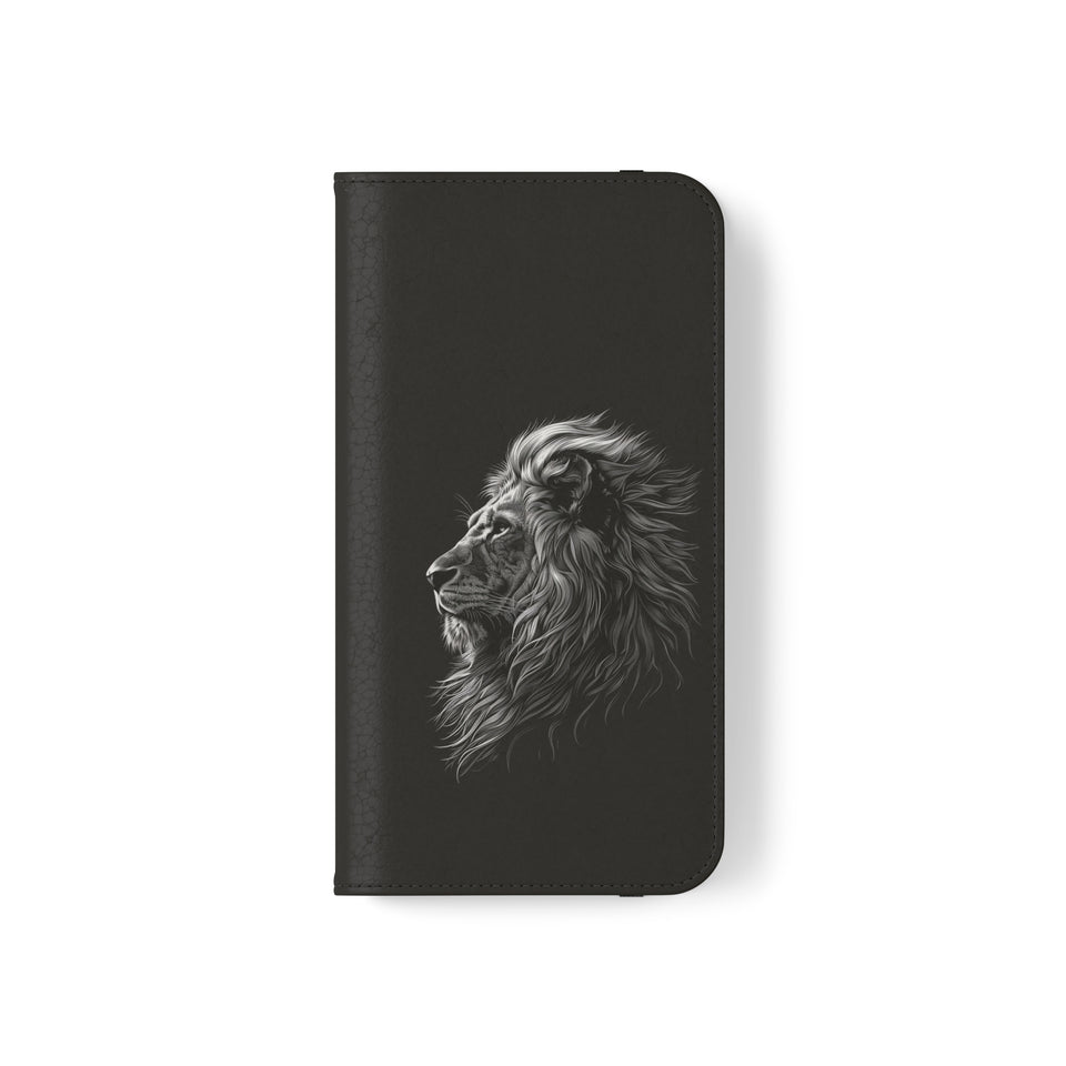 Lion Phone Case | Lion Wallet Phone Case Gifts | IPhone & Samsung Galaxy Lion Flip Cases